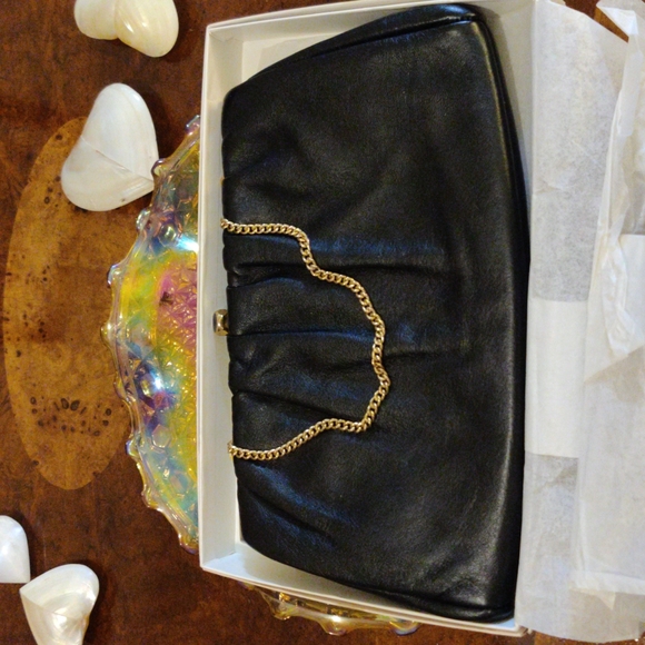 Vintage black leather clutch from The Denver - Picture 3 of 10